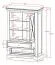 Vitrine Gimone 03 in Weiß / Tabacco, mit 1 Glastür, 2 Schubladen, 140 x 95 x 41 cm, Soft Close, aus finnischer Kiefer, 3 Einlegeböden, 6 Fächer