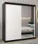 180 cm breiter Kleiderschrank mit 10 Fächern und 2 Türen | Farbe: Weiß / Schwarz Abbildung