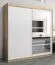 200 cm breiter Schiebetürenschrank mit 2 Türen | 10 Fächer | 2 Kleiderstangen | Farbe: Sonoma Eiche / Weiß Abbildung