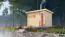 Saunahaus "Linnea 1" SET mit Holzofen und Milchglastür, Farbe: Natur - 336 x 196 cm (B x T), Grundfläche: 6 m²