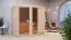 Sauna "Bjarki 1" mit bronzierter Tür - Farbe: Natur - 196 x 151 x 198 cm (B x T x H)