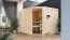 Sauna "Ilian" SET mit bronzierter Tür - Farbe: Natur, Ofen externe Steuerung easy 9 kW - 231 x 231 x 198 cm (B x T x H)