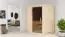 Sauna "Eetu" SET mit graphitfarbener Tür - Farbe: Natur, Ofen externe Steuerung easy 9 kW - 151 x 151 x 198 cm (B x T x H)