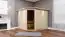 Sauna "Samu" SET mit graphitfarbener Tür und Kranz - Farbe: Natur, Ofen 9 kW - 245 x 210 x 202 cm (B x T x H)