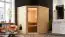Sauna "Hanko" mit Klarglastür - Farbe: Natur - 196 x 170 x 198 cm (B x T x H)