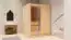 Sauna "Joran" mit Klarglastür - Farbe: Natur - 151 x 151 x 198 cm (B x T x H)