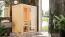 Sauna "Vali 1" SET - Farbe: Natur, Ofen externe Steuerung easy 3,6 kW - 155 x 122 x 198 cm (B x T x H)