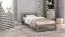 Schlichtes Einzelbett Nagol 10, Kiefer Vollholz massiv, Farbe: Eiche Trüffel - Liegefläche: 90 x 200 cm (B x L)