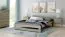Jugendbett im schlichten Design Nagol 19, Kiefer Vollholz massiv, Farbe: Eiche Trüffel - Liegefläche: 120 x 200 cm (B x L)