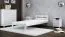Einzelbett Aldosa 09, Kiefer Vollholz massiv, Farbe: Weiß - Liegefläche: 100 x 200 cm (B x L)