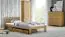 Einzelbett im Landhaus Stil Encamp 07, Kiefer Vollholz massiv, Farbe: Eiche - Liegefläche: 90 x 200 cm (B x L)
