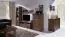 Wohnzimmer Komplett - Set A Pikine, 6-teilig, Farbe: Eiche Dunkelbraun