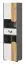 Jugendzimmer - Schrank Klemens 03, Farbe: Grau / Weiß / Eiche - Abmessungen: 190 x 50 x 38 cm (H x B x T)