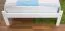 Futonbett / Massivholzbett Kiefer Vollholz massiv weiß lackiert A14, inkl. Lattenrost - Abmessung 90 x 200 cm 