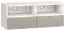 TV-Unterschrank Bellaco 35, Farbe: Weiß / Grau - Abmessungen: 49 x 120 x 47 cm (H x B x T)