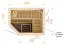 Elementsauna Tirari 68 mm mit Dachkranz - Außenmaße (B x T x H): 194 x 144 x 199 cm