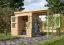 Gartenhaus SET naturbelassen mit Anbaudach, Grundfläche: 2,2m²