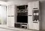 2,8 Meter breite Wohnwand / Drehtürenschrank | Craft Eiche / Kiefer | 4 Türen | 203 x 280 x 52 cm | Holzgriffe | 20 Fächer | Flügeltüren | viel Platz