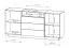 Kommode | Farbe: Beige / Eiche Cremona | 2 Drehtüren | inkl. LED-Beleuchtung | 5 Fächer | 176 x 40 x 83 cm | Push-to-open Funktion | Sideboard | 3 Schubladen