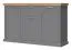 Wohnzimmer - Set D Lotofaga, 3-teilig, Farbe: Grau / Walnuss