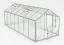 Gewächshaus - Glashaus Rucola L11, langlebige Aluminiumprofile, Wände: 4 mm gehärtetes Glas, Dach: 6 mm HKP mehrwandig, 11,00 m², 500 x 220 cm