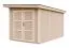 Steiner Shopping Gerätehaus Schweiggers mit Doppeltür, Dach mit Bitumenschindeln, Fußboden inklusive, Nutzfläche: 9 m², Pultdach, 236 x 368 cm, mit Fenster, Natur