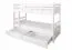 Massivholz Etagenbett inkl. Stauraum für Kinder und Jugendliche | inkl. 2 Schubkästen | Matratzenmaß: 90 x 200 cm | Weiß Lackiert | umbaubar in 2 Einzelbetten | Premium-Qualität | inkl. Rollroste Abbildung