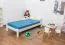 Bettrahmen für Kinder / Kinderbett 90 x 200 cm | Massivholz: Kiefer | Weiß Lackiert | inkl. Rollrost Abbildung