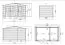 Holz-Gartenhaus 2,3 x 3,98 Meter (inkl. Dach) | Naturbelassen | Satteldach | 28 mm Blockbohlen-Haus Abbildung