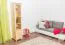 Regalschrank, Vitrine, 40 cm breit, Kiefer Holz-Massiv, Optik: Natur Abbildung