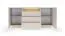 Kommode | Farbe: Beige / Eiche Cremona | 2 Drehtüren | inkl. LED-Beleuchtung | 5 Fächer | 176 x 40 x 83 cm | Push-to-open Funktion | Sideboard | 3 Schubladen