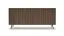 Kommode | Farbe: Eiche Dunin | inkl. LED-Beleuchtung | 183 x 40 x 83 cm | 4 Türen | Soft-Close Funktion | 8 Fächer | schlanke Metallbeine | Sideboard