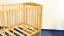 Babywiege Kiefer massiv Vollholz Erlefarben 104, inkl. Lattenrost - 60 x 120 cm (B x L)
