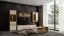 Wohnzimmer Komplett - Set K Gataivai, 6-teilig, Farbe: Beige Hochglanz / Walnuss