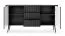 Wohnzimmer - Set B Makreb, 3-teilig, Beine aus Metall in Schwarz, gerillter Korpus, stilvolle abgerundete Kanten, Soft Close System, ABS