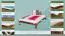 Einzelbett / Gästebett Kiefer Vollholz massiv Nussfarben A10, inkl. Lattenrost - Abmessung 140 x 200 cm