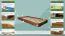 Rollbett / Zweite Liegefläche für Bett - Kiefer Vollholz massiv nussfarben 003- Abmessung 18,50 x 198 x 95 cm (H x B x T)