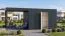 Gartenhaus Lounge Frankfurt 02 mit Dachanbau | Schleppdach | HPL-Fassadenplatten | Grundfläche 13,12 m² | Weiß / Anthrazit | Elementgartenhaus