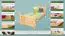 Kinderbett / Jugendbett Kiefer massiv Vollholz natur 91, inkl. Lattenrost - Abmessung 90 x 200 cm