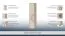 Schrank 25, Farbe: Buche / Creme - 198 x 44 x 37 cm (H x B x T)