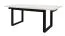 Esstisch ausziehbar Ourense 05, Farbe: Marmor weiß / Schwarz - Abmessungen: 160-240 x 90 cm (B x T)