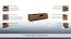 TV-Element teilmassiv Farbe: Walnuss / Schwarz 42x161x51 cm
