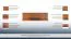 Hängeregal / Wandregal Catamarca 05, Farbe: Nuss - 35 x 120 x 18 cm (H x B x T)