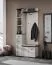 Garderobe mit Sitzgelegenheit | Farbe: Kaschmir / Schwarz | Maße: 90 x 32 x 203 cm | 2 Haken | Modernes Design | 1 Schuhschrank | für den Vorraum