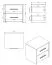 Schlichte Nachtkommode mit zwei Schubladen Brus 19, Farbe: Eiche Artisan / Schwarz, ABS-Kantenschutz, Griffe: Schwarz, Maße: 42 x 42 x 33 cm, für Schlafzimmer
