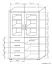 Vitrine Kerowagi 03, Farbe: Sonoma Eiche - Abmessungen: 160 x 100 x 41 cm (H x B x T)