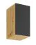 Hängeschrank für Küchen | Artisan-Eiche / Grau | 1 Tür | 45 x 72 x 44,9 cm | Push-to-Open | grifflose Front | Matterhorn 25 | 2 Fächer