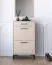 Schuhschrank / Schuhregal Creola 02 | 1 Schublade | 2 Kippschubladen | 4 Fächer | Maße: 55 x 34 x 94 cm | Farbe: Kaschmir | Griffe: Kunststoff