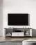 Wohnzimmer Komplett Set | 5-teilig | Farbe: Kaschmir / Eiche Windmill dunkel | Soft-Close-Funktion | 1 Vitrine | 1 Couchtisch | 1 TV-Unterschrank | 1 Sideboard | inkl. LED-Beleuchtung