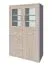 Vitrine Kerowagi 03, Farbe: Sonoma Eiche - Abmessungen: 160 x 100 x 41 cm (H x B x T)